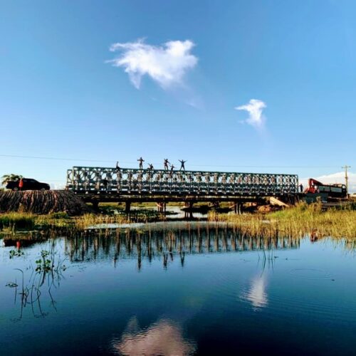 Puente metálico de 36 metros en la Localidad de Palenque.